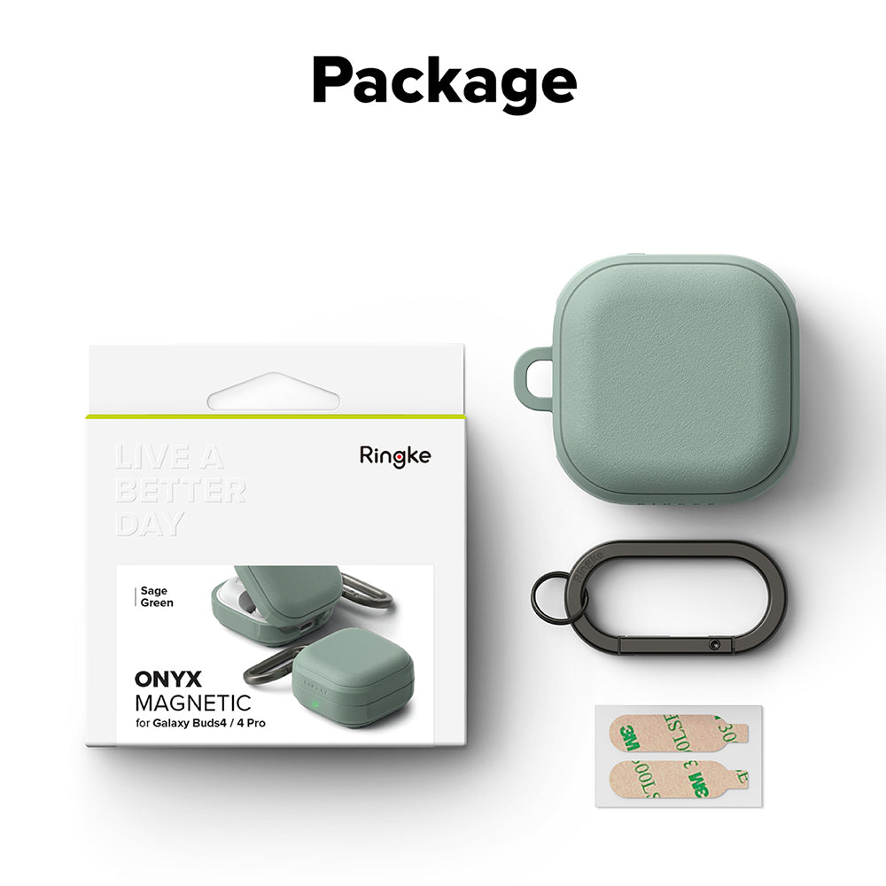 Étui Ringke Onyx Magnetic pour Samsung Galaxy Buds4 / Buds4 Pro, Vert