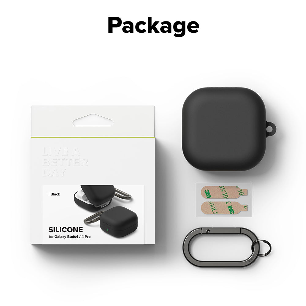 Étui Ringke pour Samsung Galaxy Buds 4 Pro, Noir