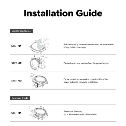 Coque Ringke Slim pour Samsung Galaxy Watch8 40mm, Lot de 2 pièces, Transparente