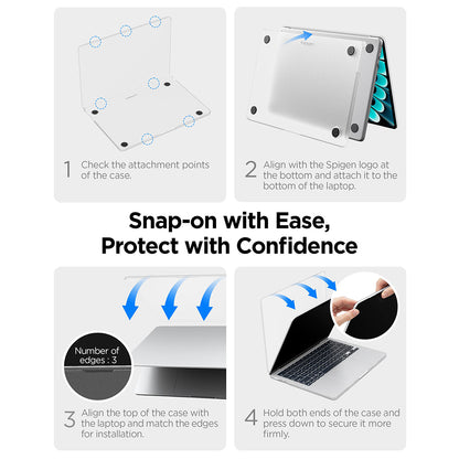 Coque Spigen Airskin pour Apple MacBook Air 13 pouces (2026) / (2025) / (2024) / (2022), Transparente Satinée ACS11530