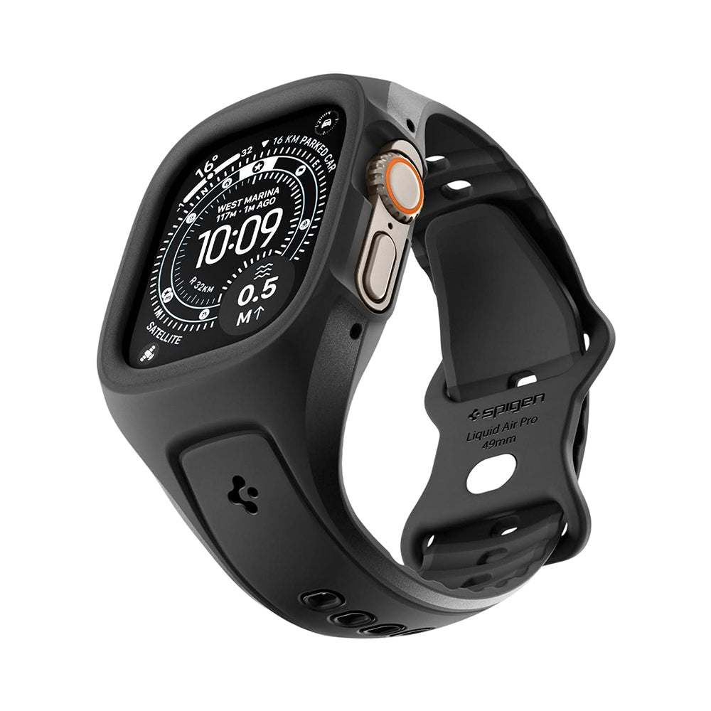 Spigen Liquid Air Pro Hülle für Apple Watch Ultra Series, Schwarz ACS05463
