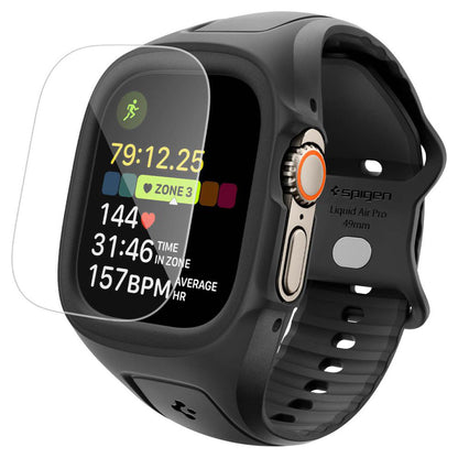 Spigen Liquid Air Pro Hülle mit Displayschutz für Apple Watch Ultra Series, Matt Schwarz ACS11416