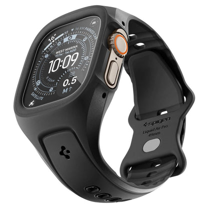 Spigen Liquid Air Pro Hülle mit Displayschutz für Apple Watch Ultra Series, Matt Schwarz ACS11416