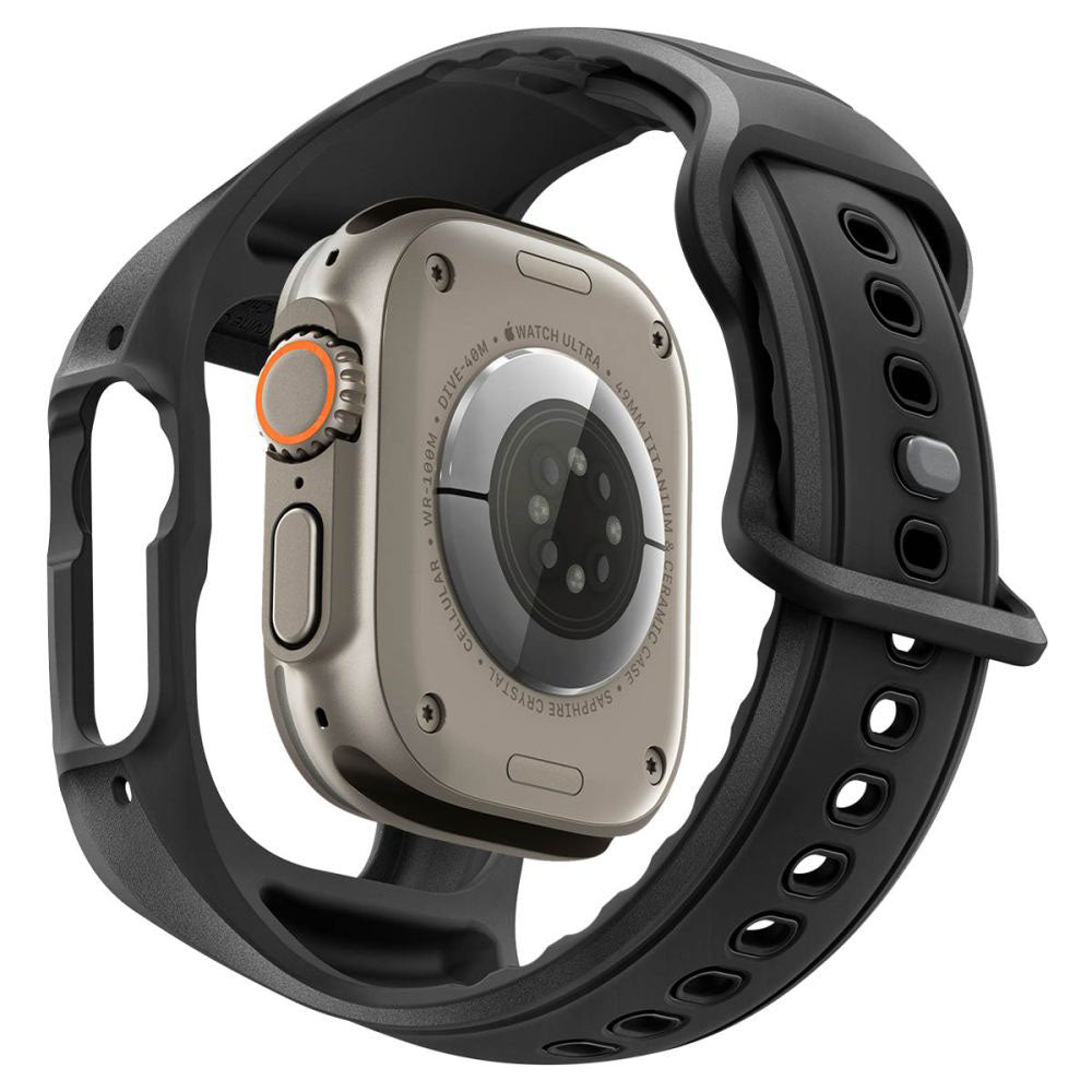 Spigen Liquid Air Pro Hülle mit Displayschutz für Apple Watch Ultra Series, Matt Schwarz ACS11416
