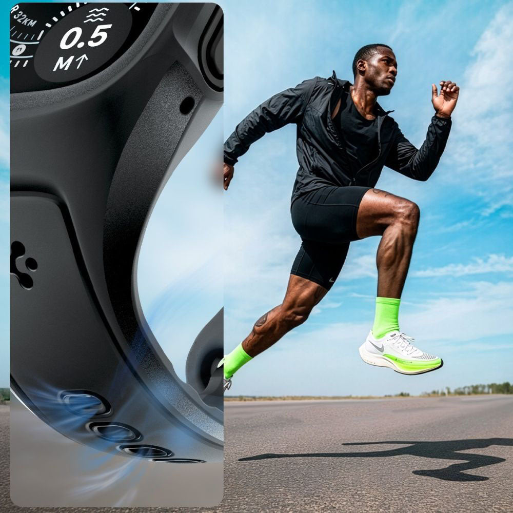 Spigen Liquid Air Pro Hülle mit Displayschutz für Apple Watch Ultra Series, Matt Schwarz ACS11416