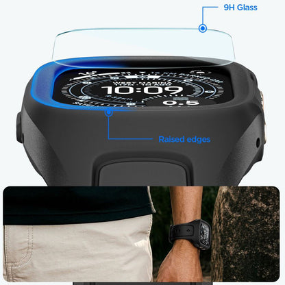 Spigen Liquid Air Pro Hülle mit Displayschutz für Apple Watch Ultra Series, Matt Schwarz ACS11416