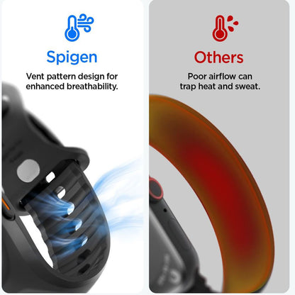 Spigen Liquid Air Pro Hülle mit Displayschutz für Apple Watch Ultra Series, Matt Schwarz ACS11416