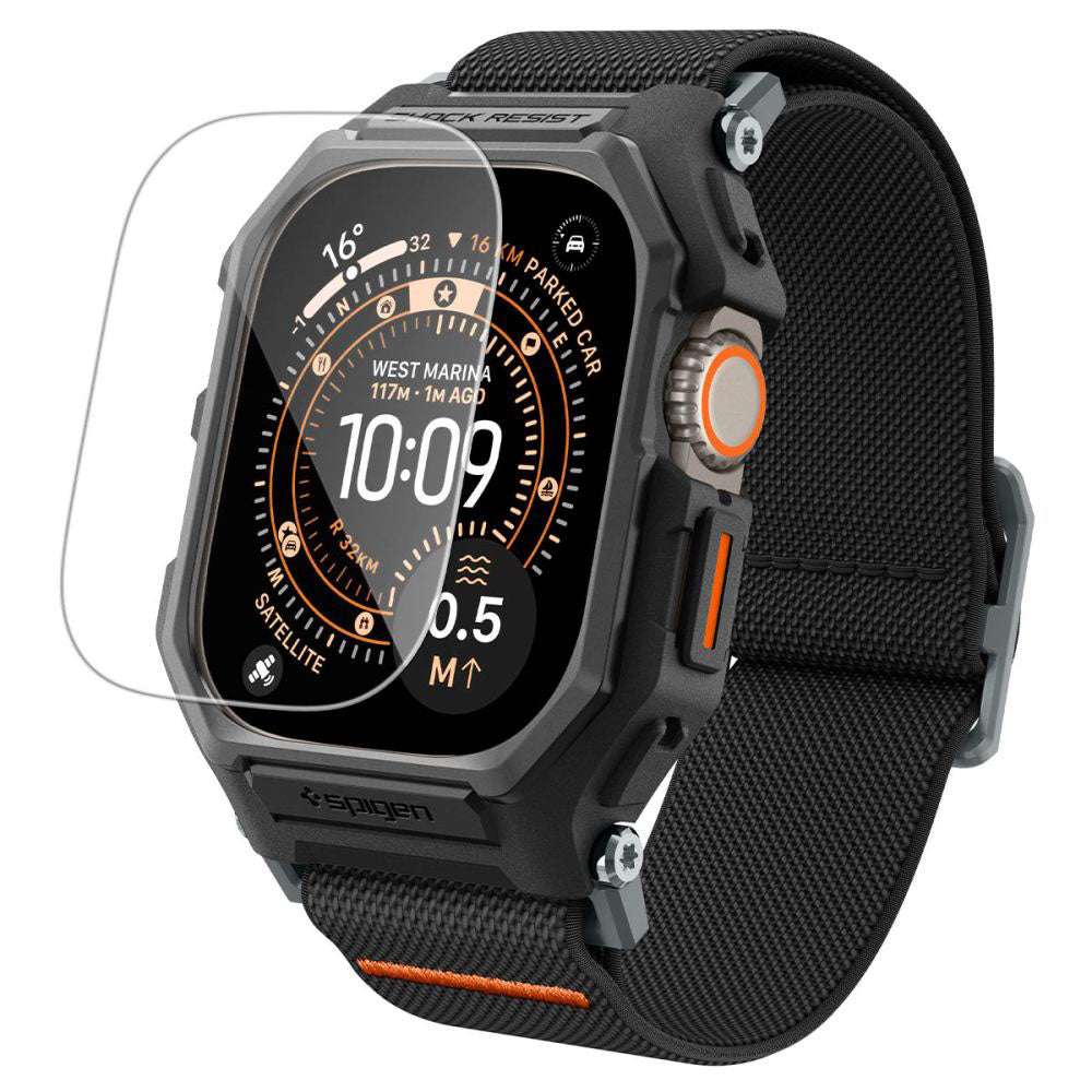 Spigen Lite Fit Pro Hülle mit Displayschutz für Apple Watch Ultra Series, Matt Schwarz ACS11415