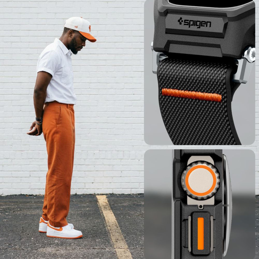 Spigen Lite Fit Pro Hülle mit Displayschutz für Apple Watch Ultra Series, Matt Schwarz ACS11415