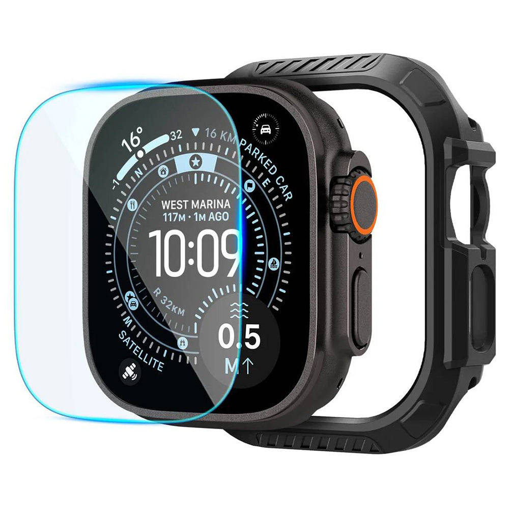 Coque Spigen Lock Fit avec protection d’écran pour Apple Watch Ultra Series, noire ACS12054