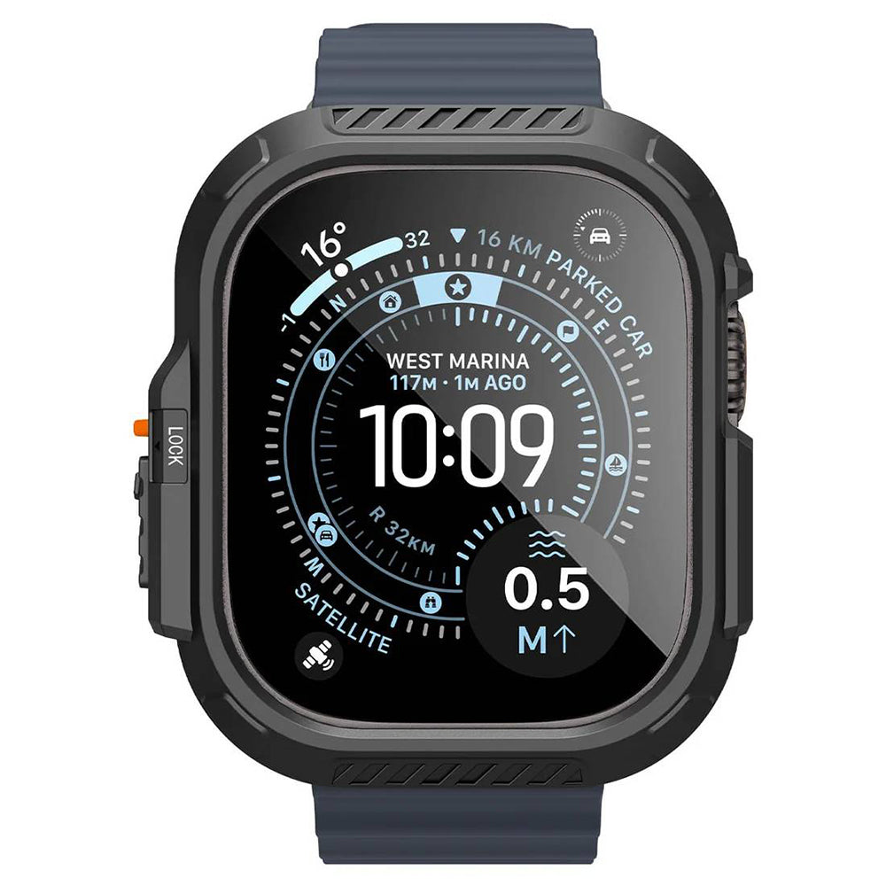 Coque Spigen Lock Fit avec protection d’écran pour Apple Watch Ultra Series, noire ACS12054