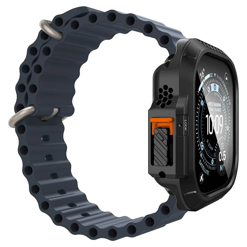 Coque Spigen Lock Fit avec protection d’écran pour Apple Watch Ultra Series, noire ACS12054