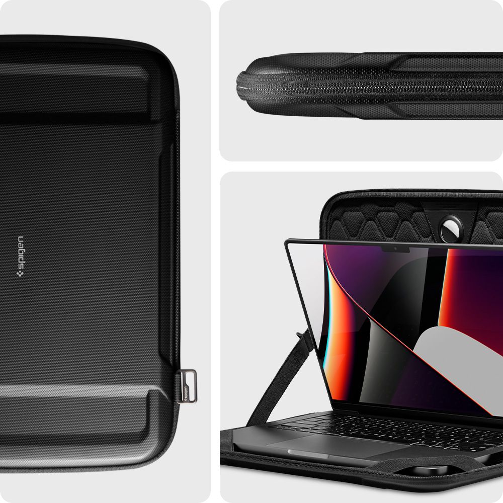 Spigen Rugged Armor Case for 13inch - 14inch Laptop, Black AFA04270