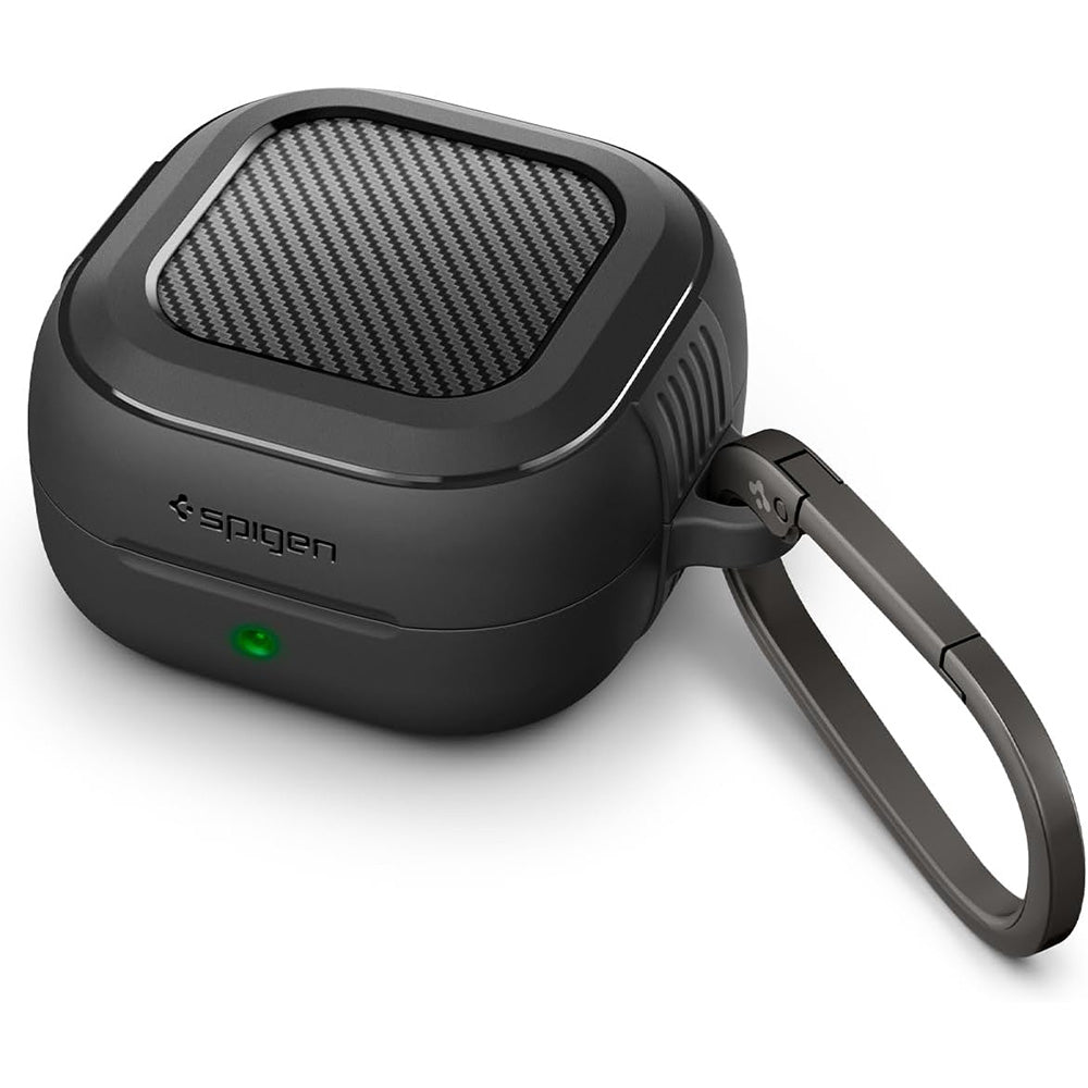 Spigen Rugged Armor Hülle für Samsung Galaxy Buds4 / Buds4 Pro, Mattschwarz ACS11200