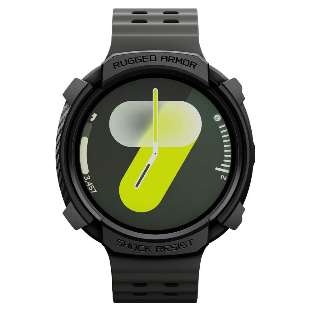 Spigen Rugged Armor Hülle für Samsung Galaxy Watch8 44mm, Matt Schwarz ACS10006