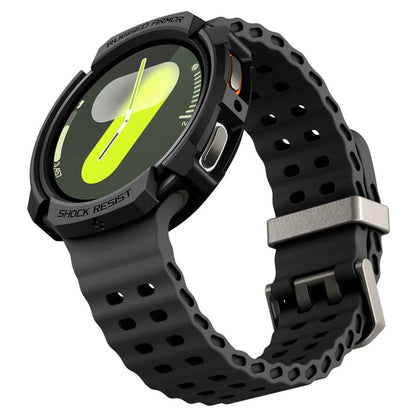 Spigen Rugged Armor Hülle für Samsung Galaxy Watch8 44mm, Matt Schwarz ACS10006