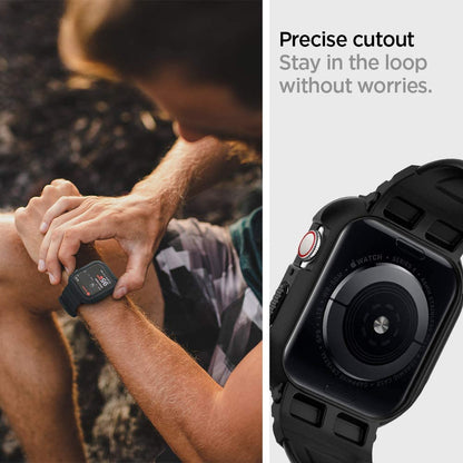 Coque Spigen Rugged Armor Pro pour Apple Watch 44mm Series, Noire 062CS25324