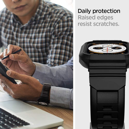 Coque Spigen Rugged Armor Pro pour Apple Watch 44mm Series, Noire 062CS25324