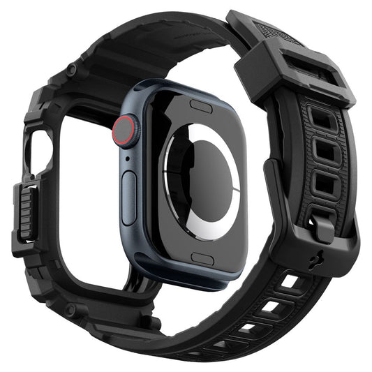 Spigen Rugged Armor Pro Hülle für Apple Watch Series 10 42mm, Mattschwarz ACS08591