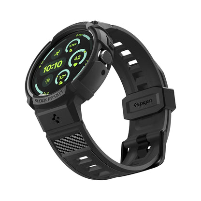 Spigen Rugged Armor Pro Hülle für Google Pixel Watch 41mm Serie, Schwarz ACS09484