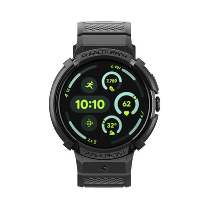 Spigen Rugged Armor Pro Hülle für Google Pixel Watch 41mm Serie, Schwarz ACS09484