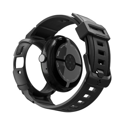 Spigen Rugged Armor Pro Hülle für Google Pixel Watch 41mm Serie, Schwarz ACS09484