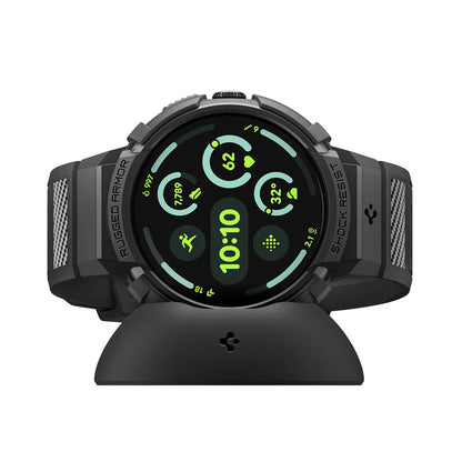Spigen Rugged Armor Pro Hülle für Google Pixel Watch 41mm Serie, Schwarz ACS09484