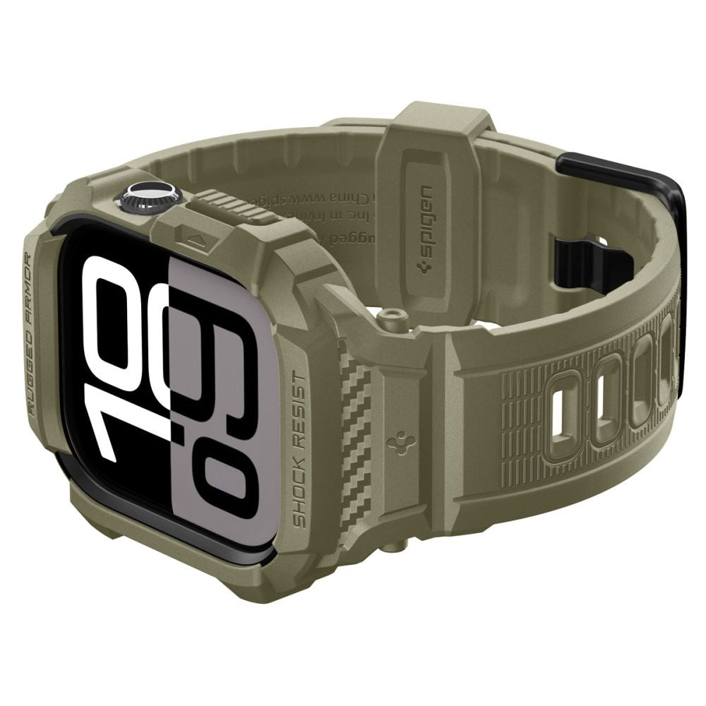 Spigen Rugged Armor Pro V2 Case for Apple Watch Series 10 46mm, Khaki