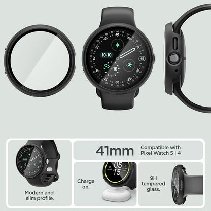 Coque Spigen Thin Fit 360 pour Google Pixel Watch Series 41 mm, noire ACS11750