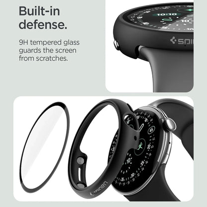 Spigen Thin Fit 360 Hülle für Google Pixel Watch 45mm Serie, Schwarz ACS11746