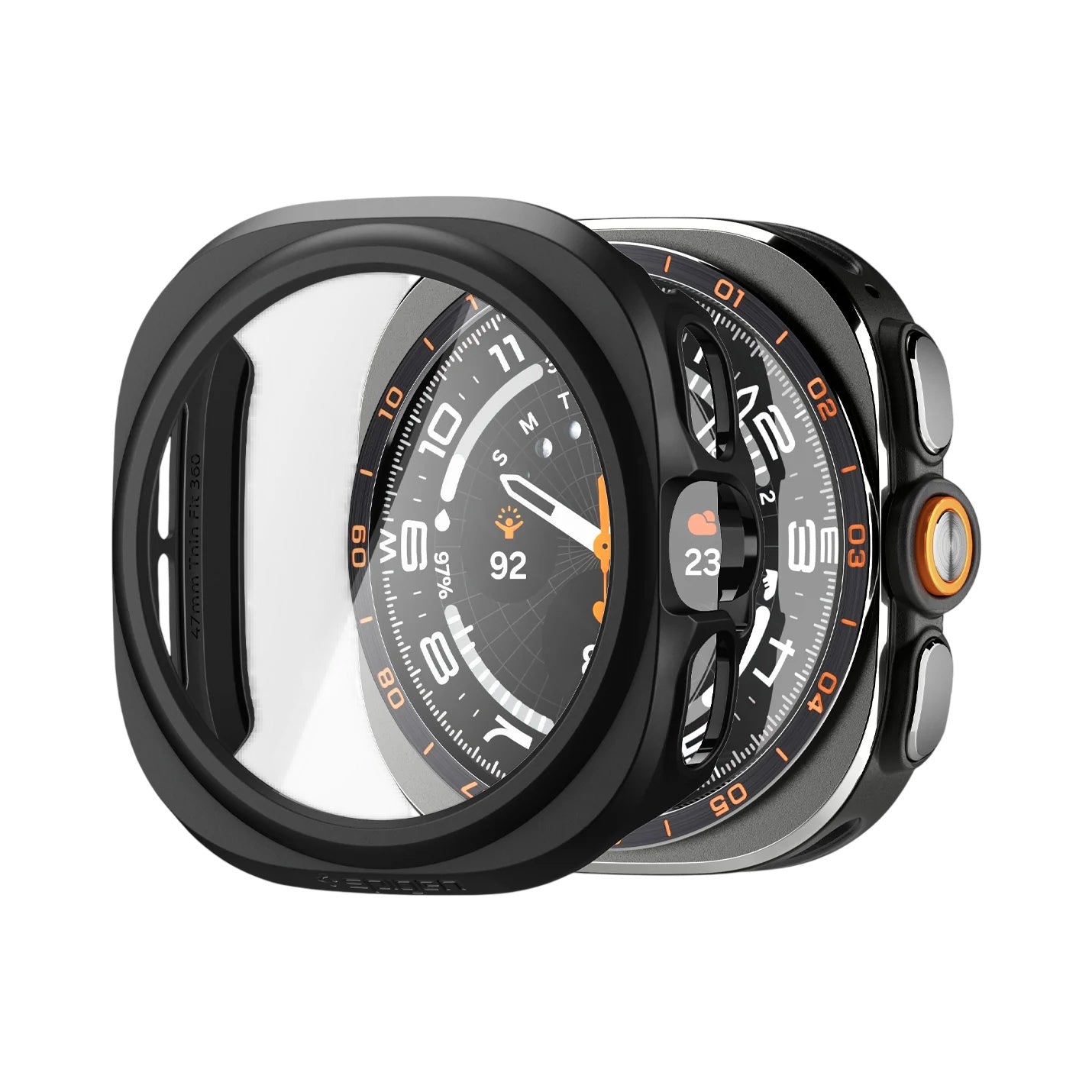 Spigen Thin Fit 360 Hülle für Samsung Galaxy Watch Ultra2, Schwarz ACS11609
