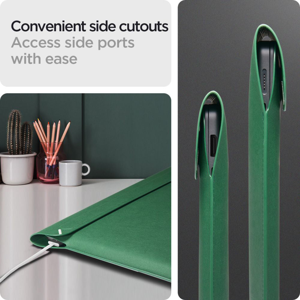 Spigen Valentinus Case for Laptop 15inch - 16inch, Green