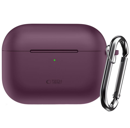 Étui Tech-Protect Silicone Hook pour Apple AirPods Pro 3, bordeaux