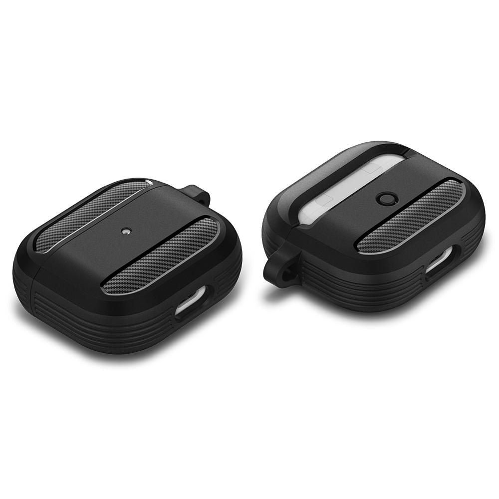Techsuit Carbon Hülle für Apple AirPods 3, Schwarz