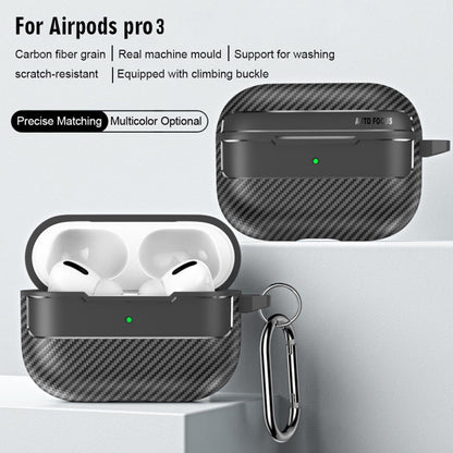 Techsuit CarbonFiber Hülle für Apple AirPods Pro 3, Schwarz