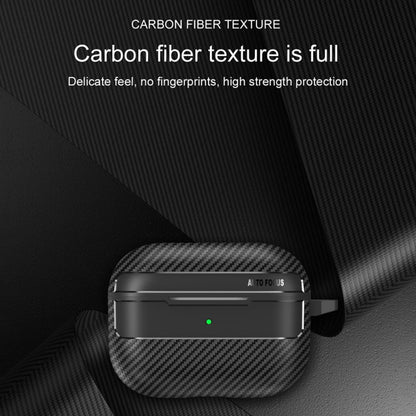 Techsuit CarbonFiber Hülle für Apple AirPods Pro 3, Schwarz