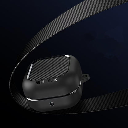 Techsuit CarbonFiber Case for Samsung Galaxy Buds4 / Buds4 Pro, Black