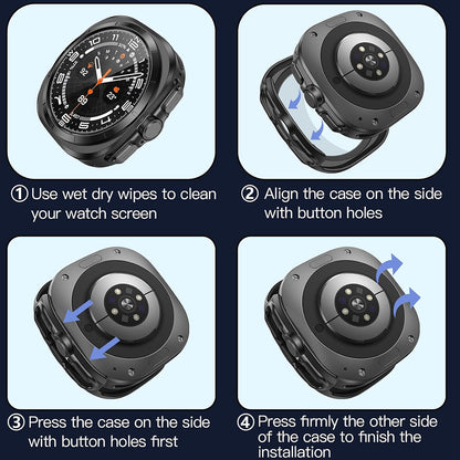Coque Techsuit Defense360 Pro pour Samsung Galaxy Watch Ultra, Noire