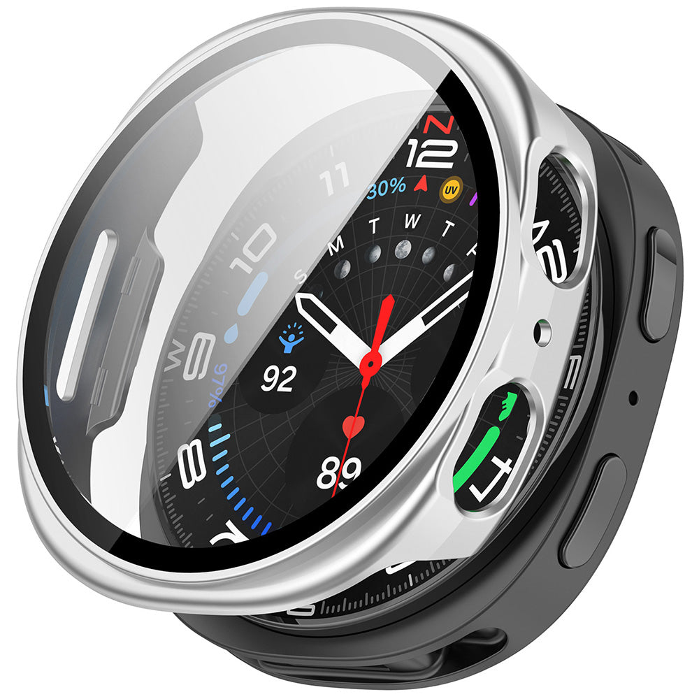 Techsuit Defense360 Pro Case for Samsung Galaxy Watch8 40mm, Silver