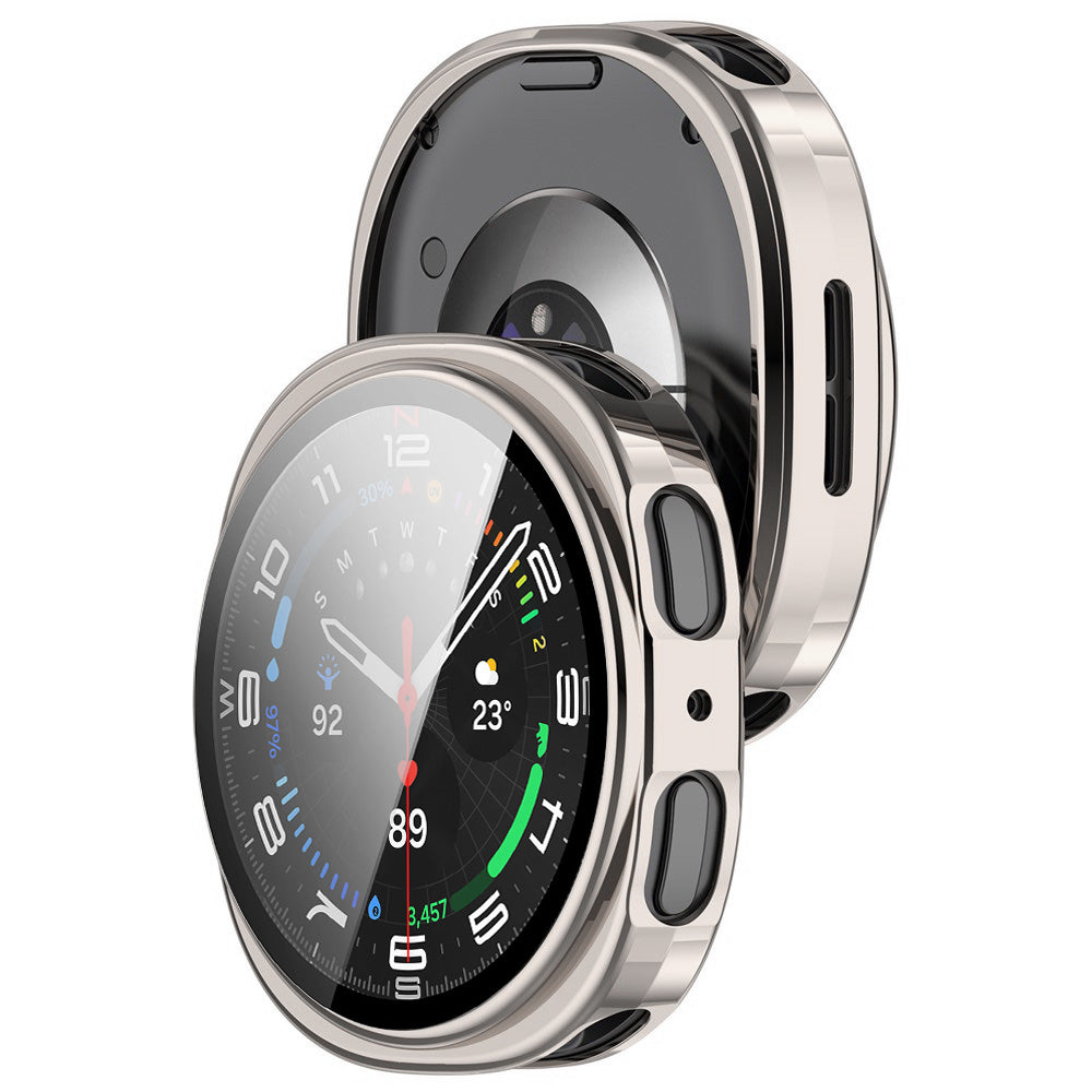 Coque Techsuit Defense360 Pro pour Samsung Galaxy Watch9 / Watch8 40mm, Argent Perlé