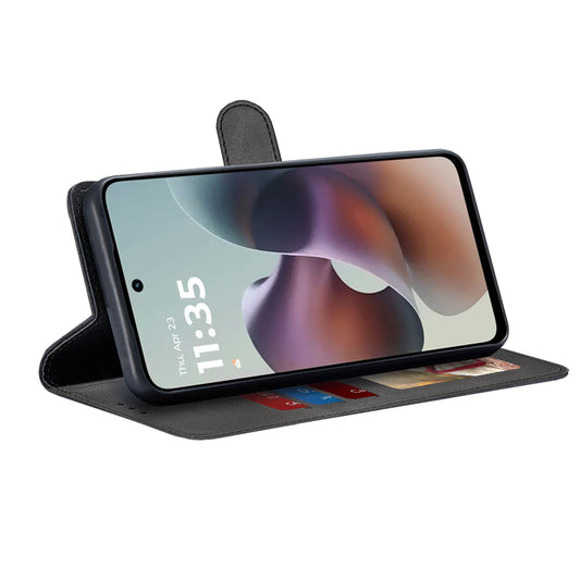 Coque pour Motorola Moto G56, Techsuit, Diary Book, Noire