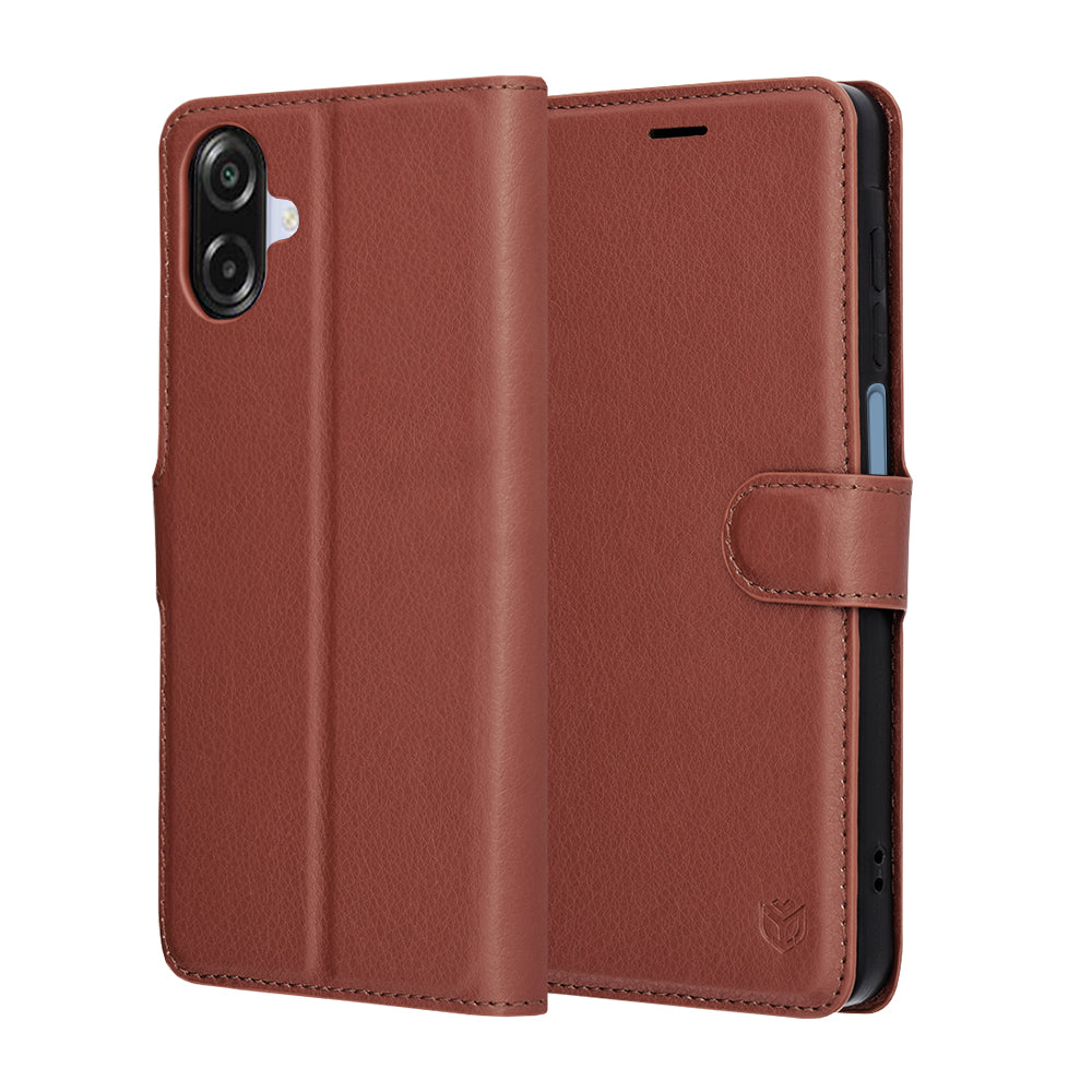 Case for Samsung Galaxy A07 4G A075, Techsuit, Leather Folio, Brown