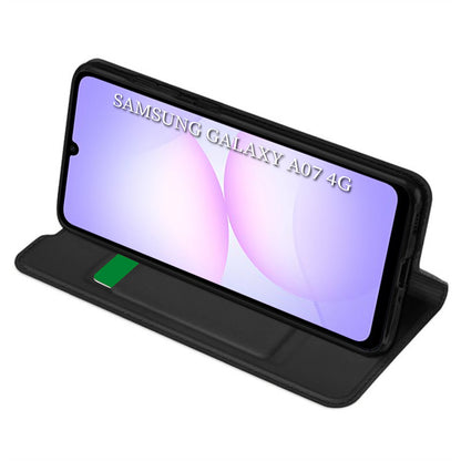Coque pour Samsung Galaxy A07 4G A075, Techsuit, Magskin Book, Noire