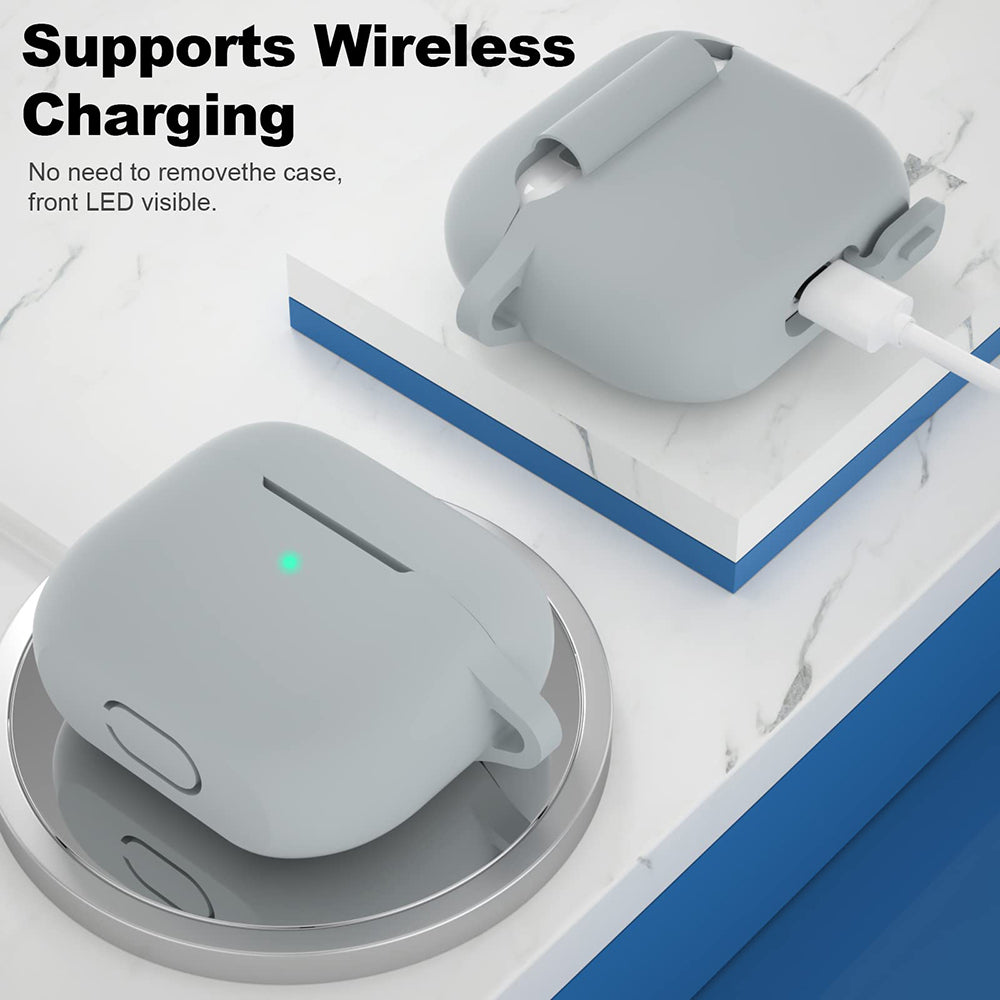 Techsuit Silikonhülle für Apple AirPods 3, Grau