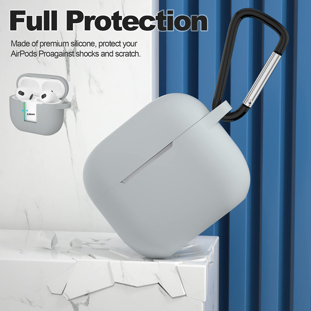Techsuit Silikonhülle für Apple AirPods 3, Grau