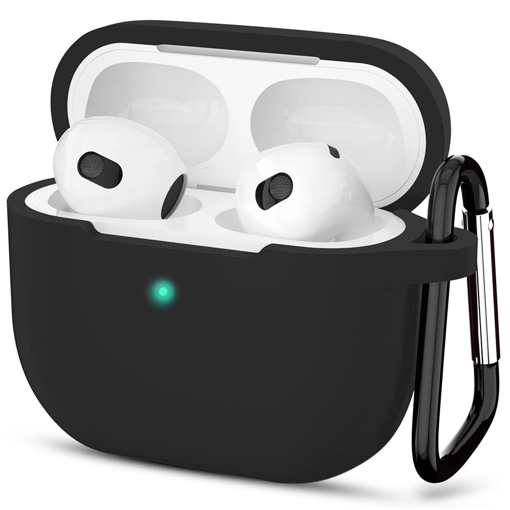 Coque Techsuit Silicone pour Apple AirPods 3, Noire