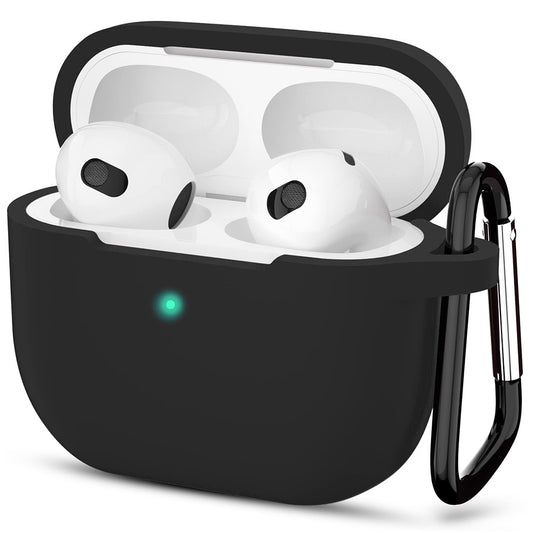 Coque Techsuit Silicone pour Apple AirPods 3, Noire
