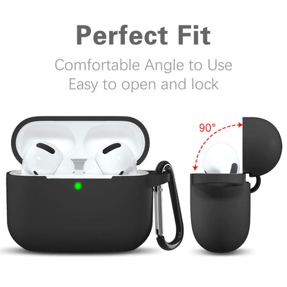 Coque Techsuit Silicone pour Apple AirPods 3, Noire