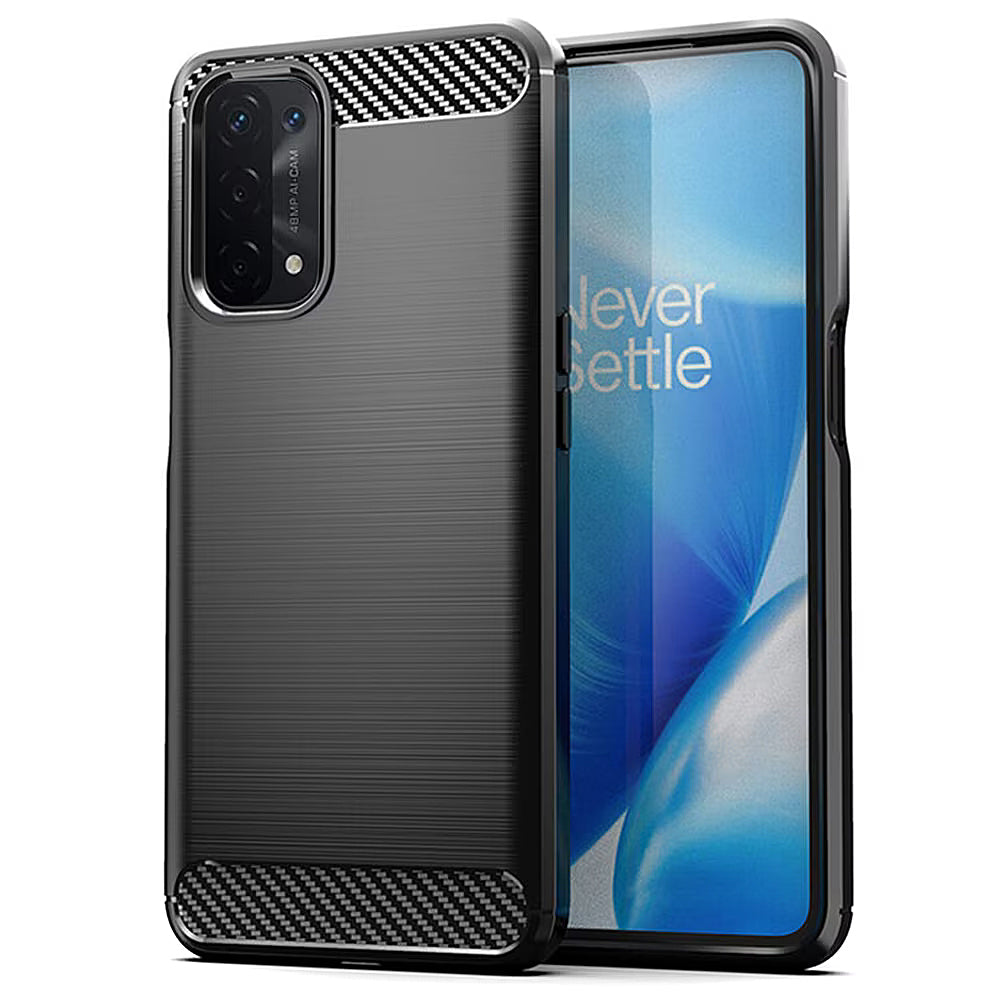 Coque pour Oppo A74 5G / A54 5G / A93 5G, OEM, Carbone, Noire