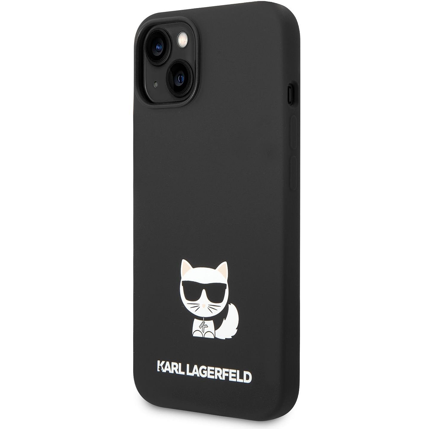 Coque pour Apple iPhone 14 Plus, Karl Lagerfeld, Silicone Body Choupette, Noire
